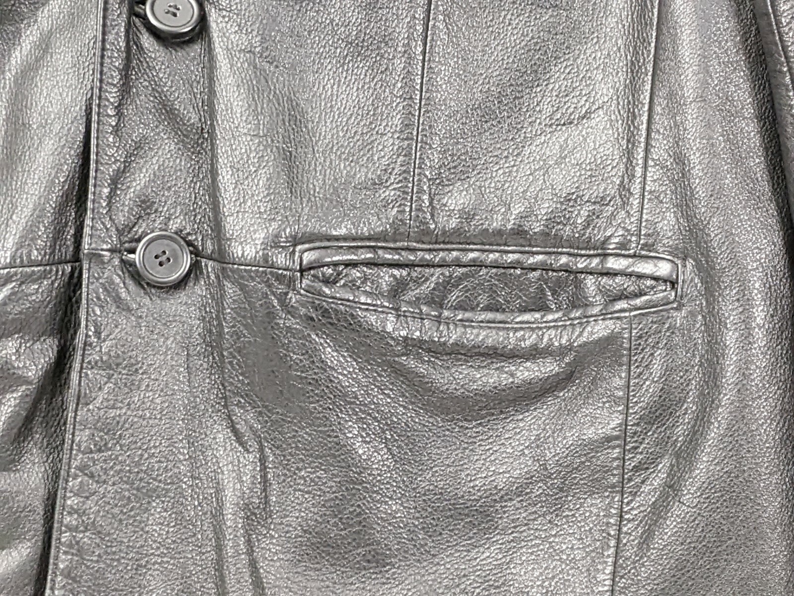 Wilsons Men's Large Black Leather Jacket Button F… - image 5