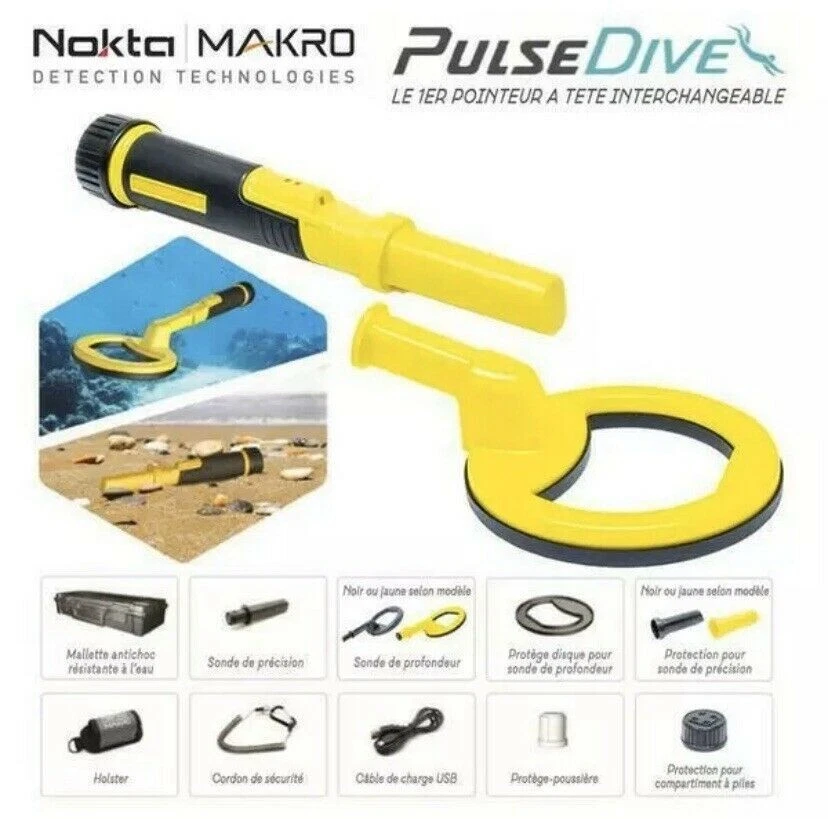 Nokta PulseDive Scuba Detector & Pin Pointer 2-in-1  Yellow + CASE  EXTRAS NEW - Image 4 of 4