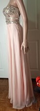MORGAN  CO. BY R.M. RICHARDS AT MACYS' GOLD PEACH SLEEVELESS PROM GOWN SIZE 3/4