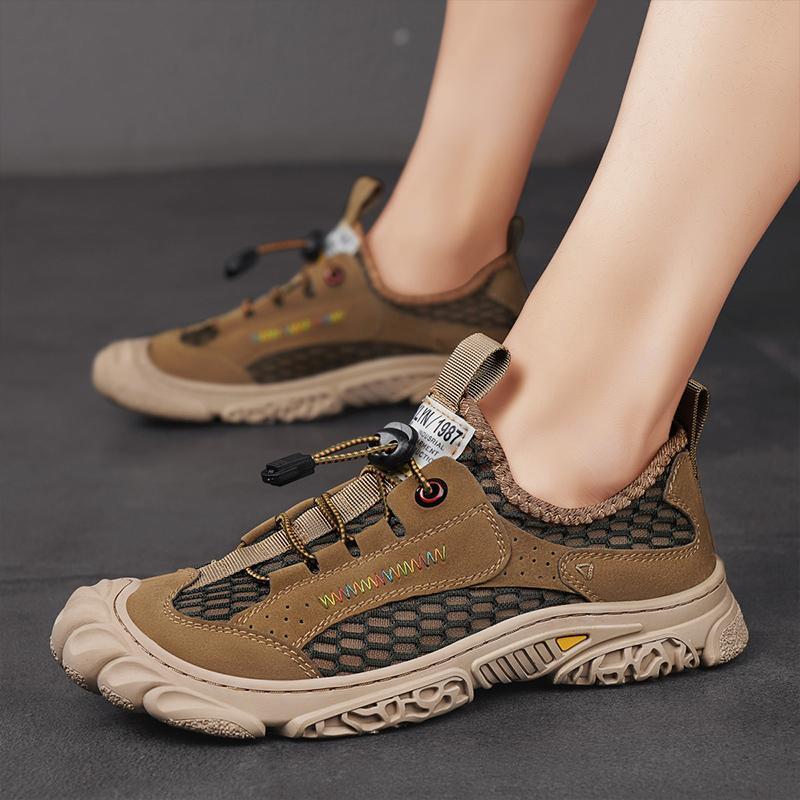 SAOLA Sneaker sportive da uomo giovani arrampicata all'aperto comfort rete piatta traspiranti scarpe con pompa