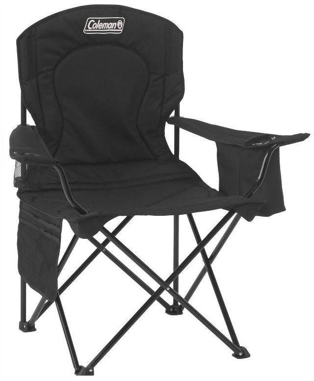 Coleman Quad Portable Camping Chair with Built-In Cooler - Black