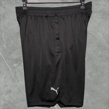 Puma Logo Black Shorts Casual Athletic Bottoms 626898 01 Men's XL