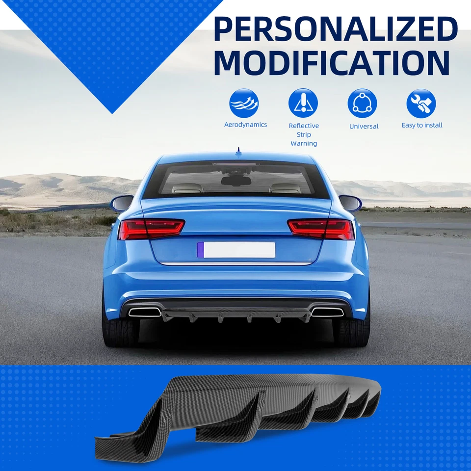 Difusor de parachoques trasero negro brillante para Chevrolet Suburban Foto 2 de 4