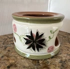 Stangl Carnival Design Tea Light Candle Holder or Warmer Apple Design Floral EUC
