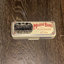 M. Hohner Marine Band Harmonica No. 1896 made in Germany w/ Box
