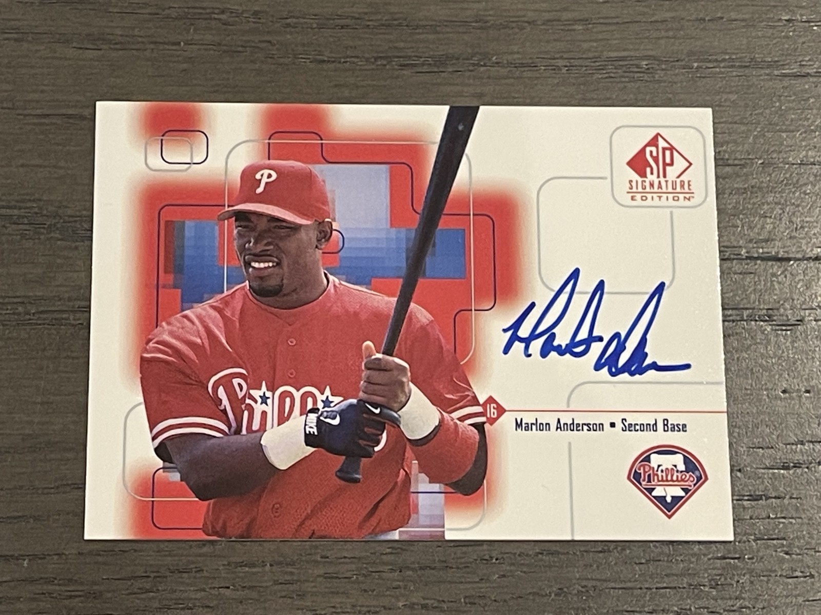 1999 SP Signature Edition Autographs Marlon Anderson #MA Phillies