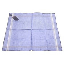 Hermes H Relief Blue Cotton Handkerchief 45.5...