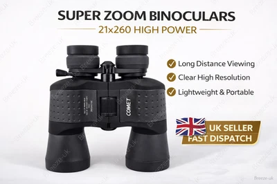 High Power 21x260 Zoom Binoculars Long Range Telescope Outdoor Viewing - Image 1 of 4