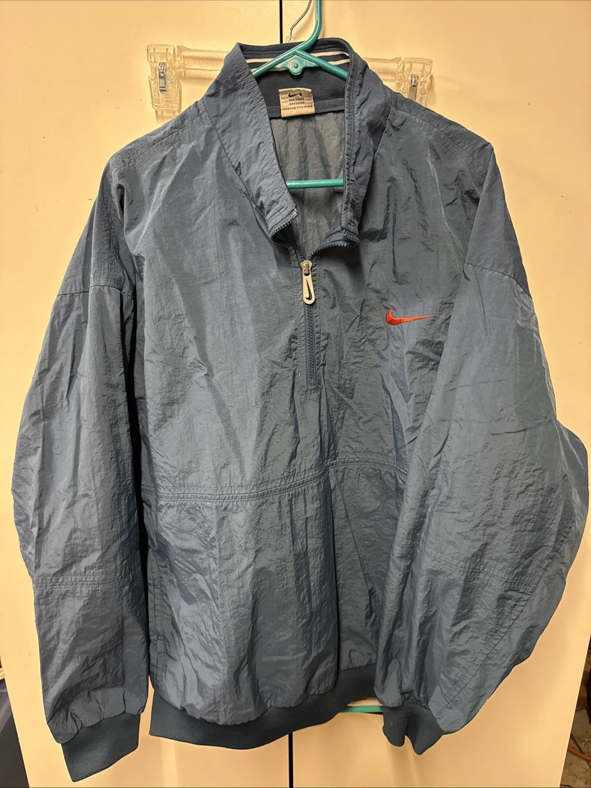 Vintage Nike Sailing Windbreaker Jacket Spell Out Blue/Orange Men’s XXL