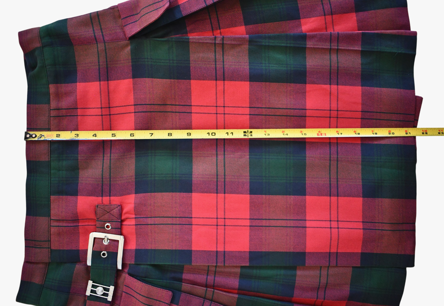 NEW VERSUS VERSACE Plaid Cotton Flannel KILT Style Men's SKIRT IT-44 W-30" image 8