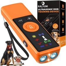 RALYUNI Ultrasonic Dog Bark Deterrent Device, Anti-Barking Control Orange
