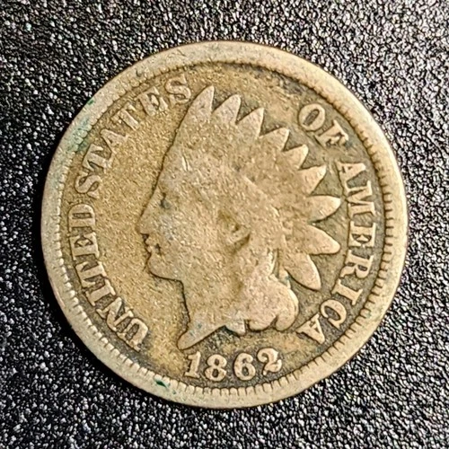 1862 Indian Head Small Cent-Very Good- Circulated Coin BN