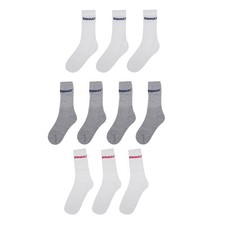 Image of Donnay 10 Pack Crew Socks Children Boys Stamp Athletic Sport