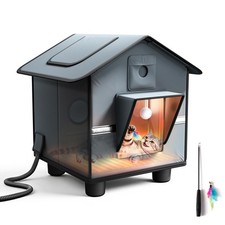 Heated Cat House for Outside for Winter - Elevated Weatherproof Feral Cat She...