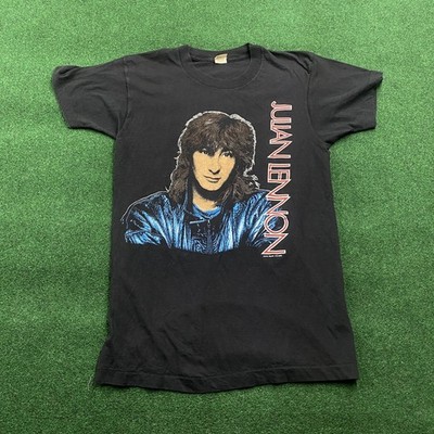Vintage Julian Lennon Shirt Mens M Black 80S Valotte Rock Pop Band Tee 1985 USA