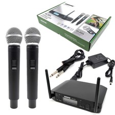 Per Shure GLXD4 Vocal SM58 Sistema Microfonico Wireless Doppio Canale UHF Portatile