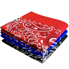 Classic Paisley Bandanas - 3 Pack Gift Set, 100 Cotton, 22x22 Inches