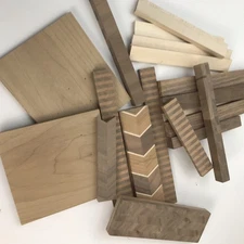 Scrap Wood For Arts And Crafts Supplies Cherry Walnut Maple Variety Pack Lot 120
