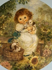 Hallmark Springbok Mary Hamilton Charmers Puppies Jigsaw Puzzle Cute Girls Vtg