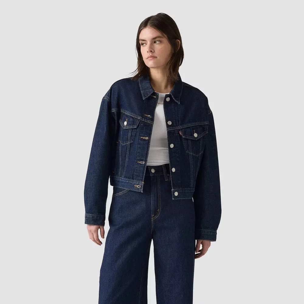 Levi Women Shrunken 90 Trucker Jacket - Shaded View S
