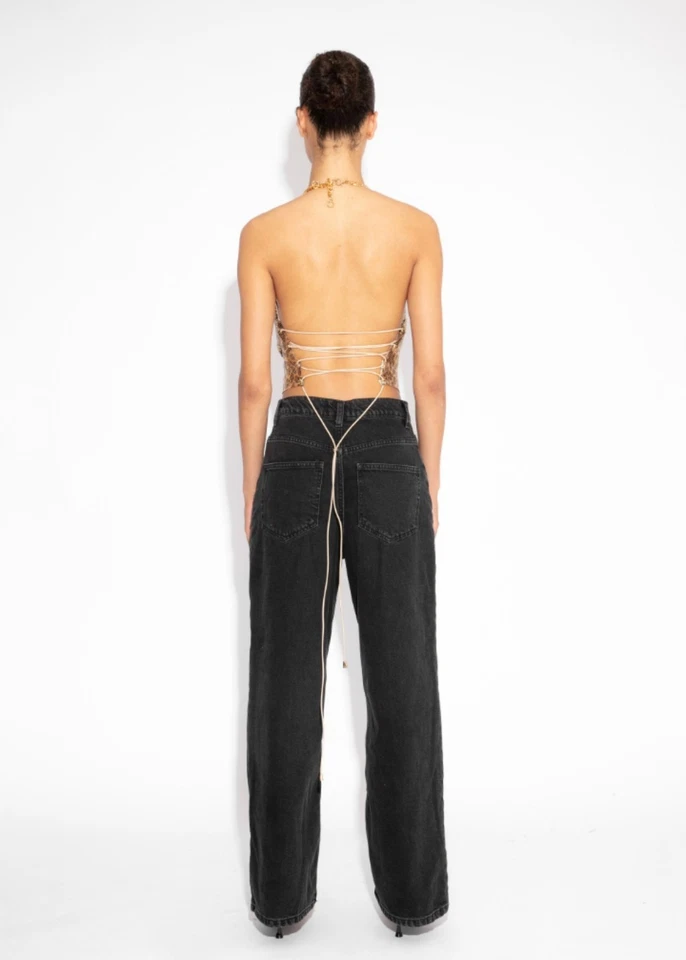 Top con soporte de metal con estampado de leopardo "ChainMail" Foto 4 de 4