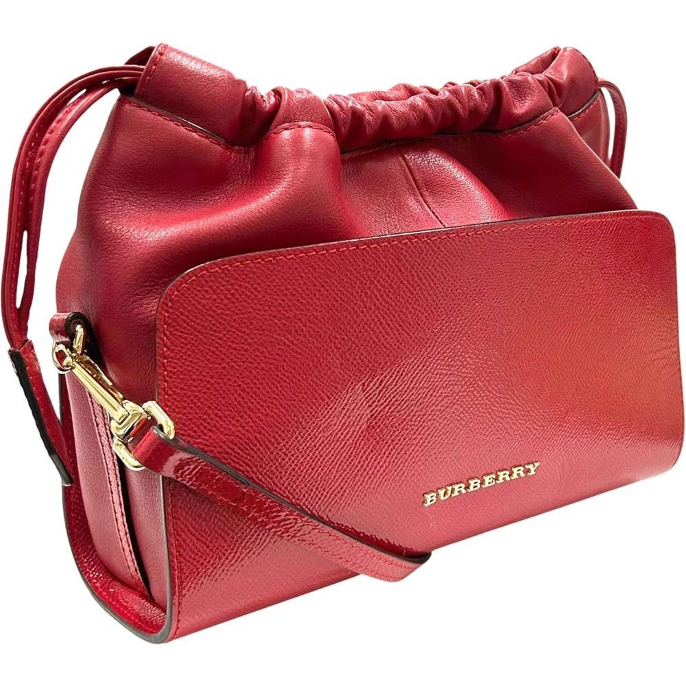 Burberry — Burberry Mini Leather Red Shoulder Bag Women's KNB1681 #KNB1681