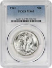 1941 Walking Liberty Silver Half Dollar MS65 PCGS