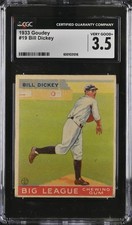 1933 Goudey #19 Bill Dickey RC CGC 3.5 VG+