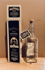 Jack Daniels 1 Liter 1895 Replica Bottle (Empty) w/ Box, Cap w/Repl Cork & Tag