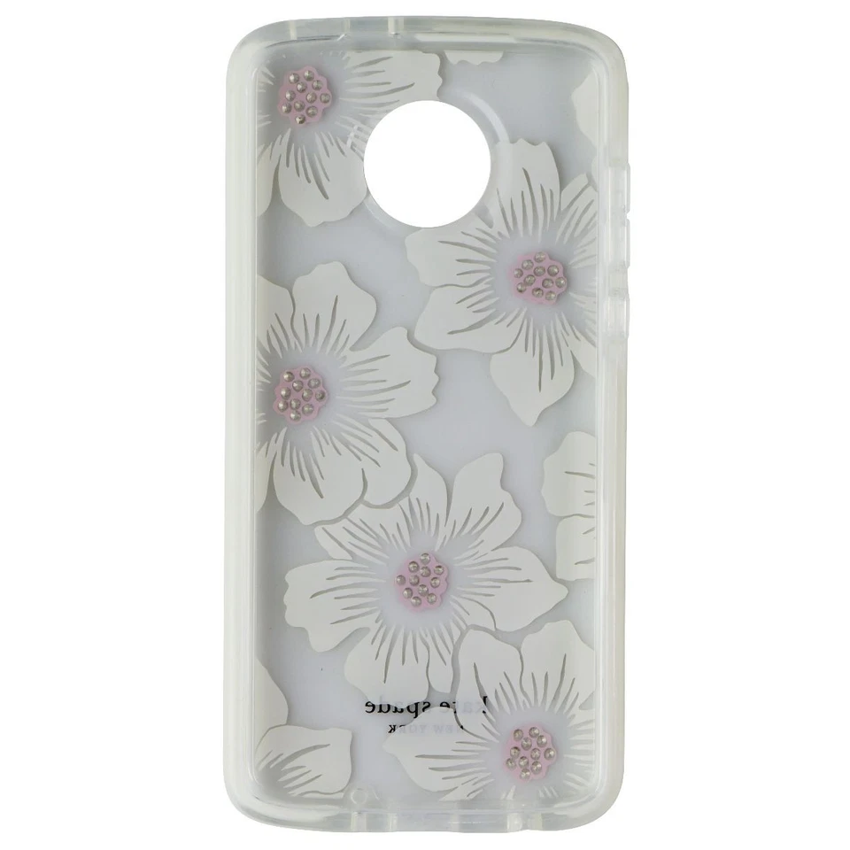 Funda rígida defensiva Kate Spade New York para Moto Z4 - Hollyhock Floral Foto 3 de 3