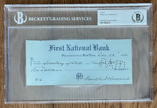 Franklin Roosevelt Beckett BAS Autograph Signed Check President psa Political