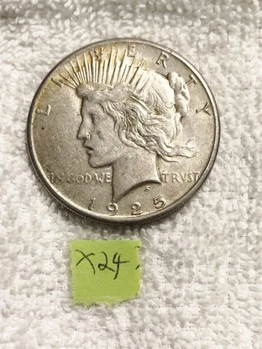 1925 LIBERTY PEACE SILVER DOLLAR VERY FINE CONDITION LOT #X24