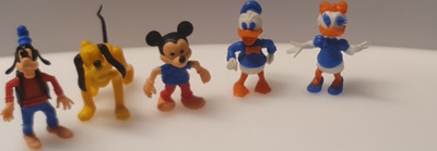 Ü Ei  Steckfiguren Disney 1981  Set Mickey Mouse Donald Duck Goofy Pluto Daisy