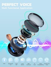 Bluetooth Speaker, IPX7 Waterproof Small Shower Speaker Wireless Bluetooth with