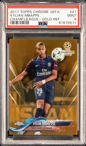 2017 TOPPS CHROME UEFA CHAMPIONS LEAGUE | GOLD REFRACTOR ROOKIE CARD [#/50]