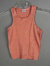 Vintage Our Gang By Health-tex Kids 8 Tank Top Orange Stripe Muscle Shirt 3479