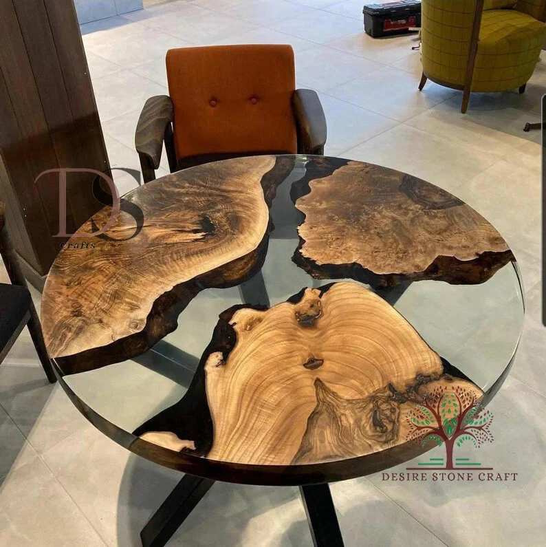 Buy Unique Round Resin End Tabletop Epoxy Coffee Tables Online in India -   in 2023