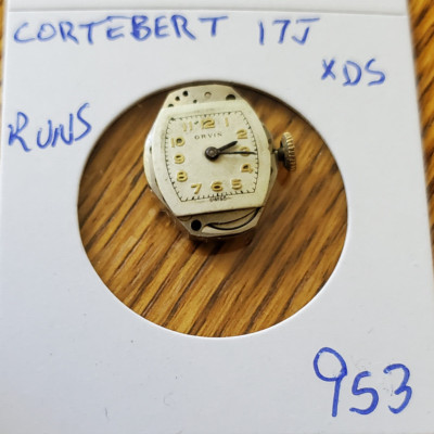 LADIES  CORTEBERT   17J   XDS      WATCH MOVEMENT    #953