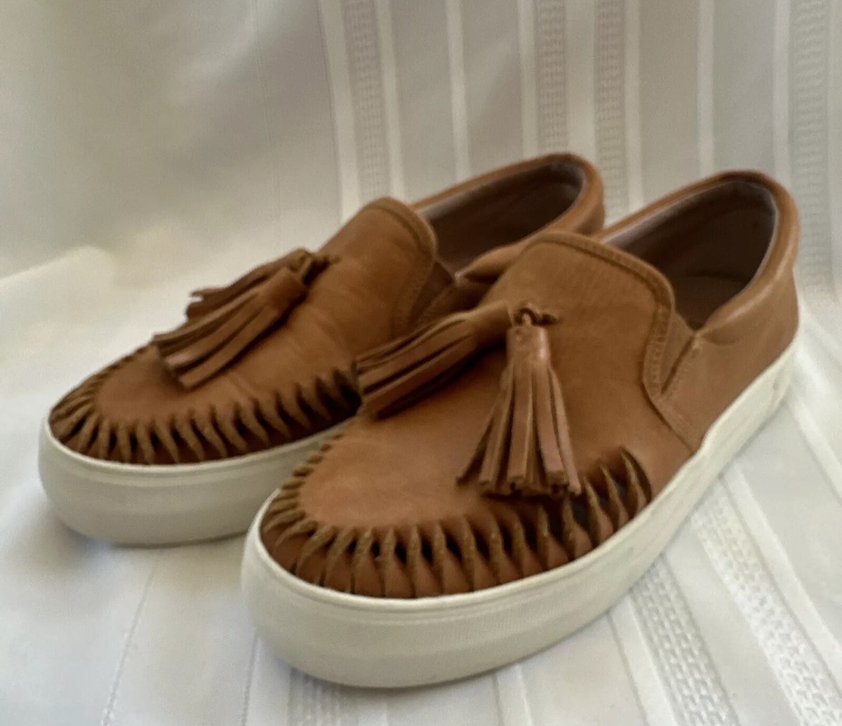 Vince Camuto Tan Leather Slip-On Loafers Size 9.5 Men main image 4