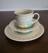Hallmark Heirloom Collection Baby Child Dish Set Plate Bowl Cup 1984