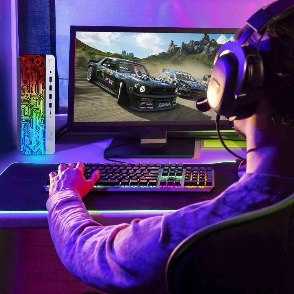 HP Gaming PC Intel i5-6th 16GB Ram 512GB SSD 22" LED NVIDIA GT 1030 WiFi Win 11 - Image 4 of 4