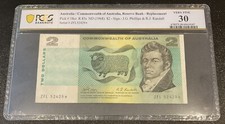 Aust 1968 $2 Phillips Randall Star Replacement Note R83s ZFL 52429* PCGS 30 VF