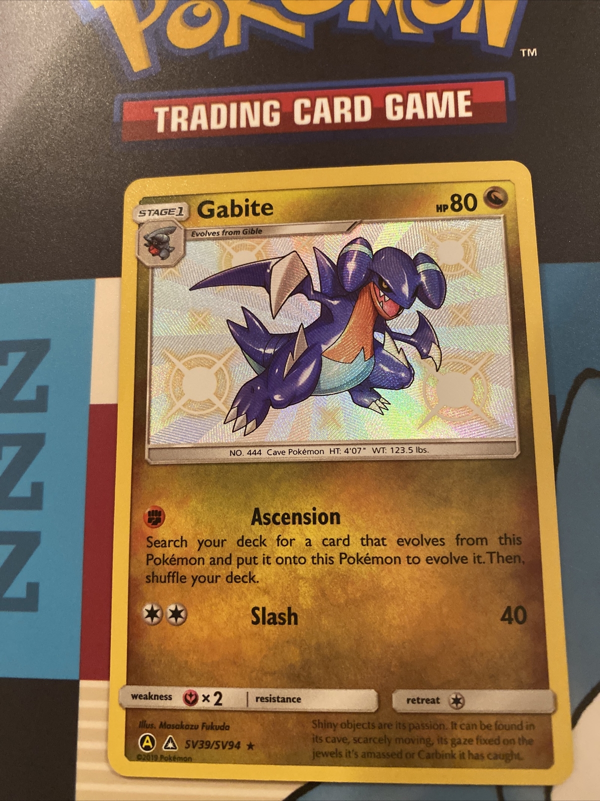 Gabite SV39/SV94 Shiny Holo Rare Pokemon Hidden Fates Near Mint
