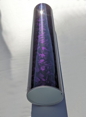 Gloss Purple Forged Carbon Premium Vinyl Car Wrap - BUBBLE FREE PET Film Sticker - Picture 5 of 7