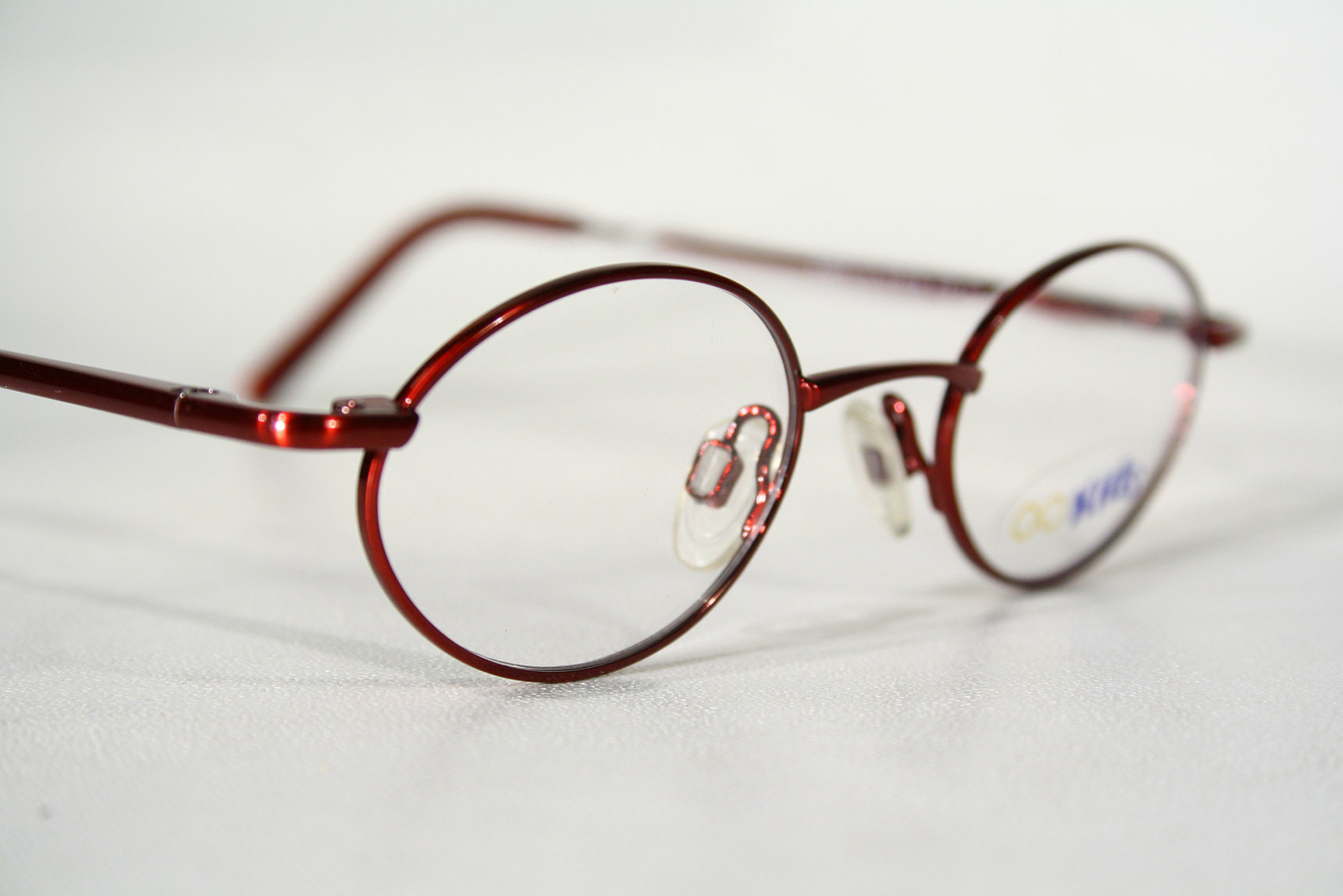 Red Spectacles Small Size Children's Super Tiny Red Oval Round Metal Eyeglasses Optical Glasses ...
