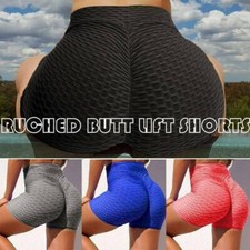 Women High Waist Yoga Shorts Butt Lift Scrunch Pants Booty Gym Tik tok Leggings
