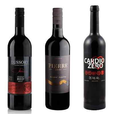 VARIOUS WINERIES Best Selling Non-Alcoholic Red Sampler Pack (France, Spain) 750ml Each