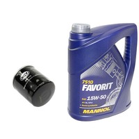 MotoröL Set ÖLfilter SM113 15W-50 Api Sl Cf 5 Liter FüR Suzuki Vitara Baleno