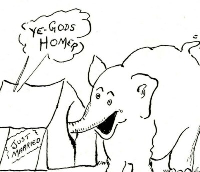 Artist Signed Honest John Comic Ye Gods Homer Postcard UNP Vtg Chrome Postcard