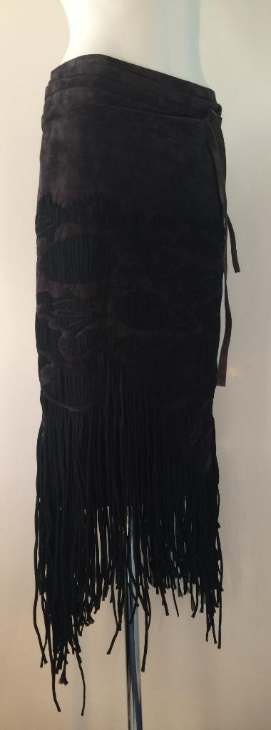 SAINT LAURENT Gonna zingara scamosciata YSL by Tom Ford autunno 2001